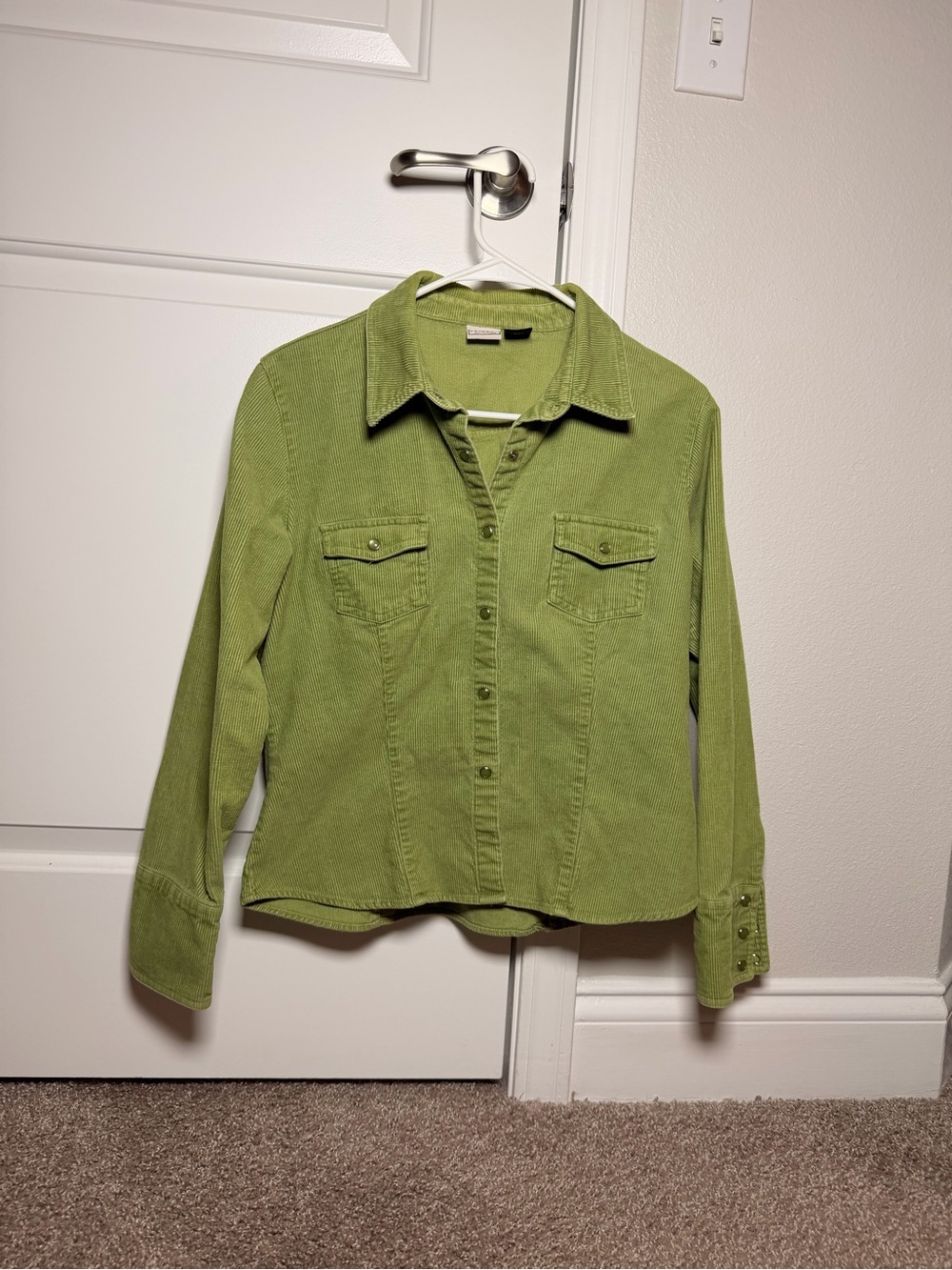 Arizona Jean Company Olive Green Corduroy Shirt Jacket